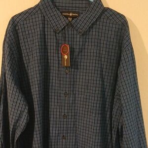 Beverly Hills Polo Club Blue Casual Button Down Shirt